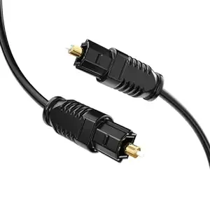 Sounce Digital Fiber Optical Audio Dolby Cable with 8 Channel (7.1) Audio support, Gold Plated Connectors For Xbox, PS5, soundbars, Transmission, Smart TV, AV Receivers and More 1.5M (5 Feet) - Black