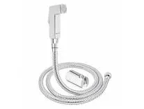 BonKaso HF-1014 ABS Plastic 360 Degree Swing Jet Spray Health Faucet with 1 Mtr Stainless Steel Flexible Hose Tube for Toilet, Chrome Finish - Jet Spray for Toilet (Pack of 1)