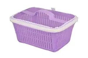 Go Hooked Multipurpose Plastic Storage Gift Basket With Net Cover Stylish Basket With Zip Net Cover Versatile Durable Stylish Convenient Compact Functional Efficient Pack of 1 Purple Rs.249 @ Amazon