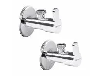 BonKaso Stainless Steel Angle Valve for Bathroom Angle Valve for bathrooms, wash basin ECO FUSION (PACK OF 2)