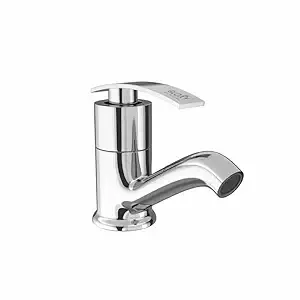 GLOXY Premium Deck Mount Pillar Tap for Bathroom with Chrome Finished Sky Lever - Single Lever Wash Basin Tap for Bathroom, Gardens & Kitchen Sinks - 10 Years Warranty