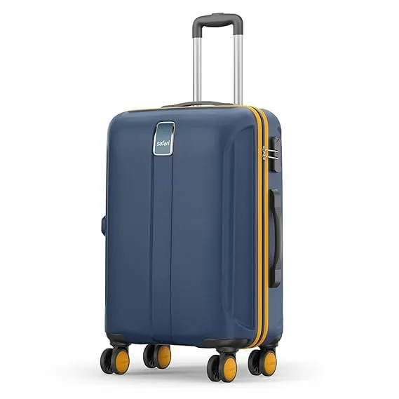 Safari Medium Thorium Neo 8 Wheels 66 Cm Check-in Trolley Bag Hard Case Polycarbonate 360 Degree Wheeling System Luggage, Trolley Bags for Travel, Suitcase for Travel, Graphite Blue