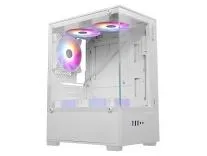 ZEBRONICS Iceberg Premium Gaming Chassis with Support for mATX | Mini ITX, Wraparound Tempered Glass, 120mm Multicolor LED Ring Fans, Top Magnetic Dust Filter, 5 Fans Included (White) Rs.1903 @ Amazon