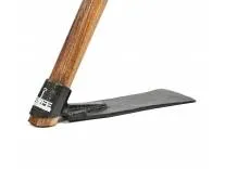 KRUFE 10" Hoe with Wooden Handle | Versatile Gardening Tool | Heavy-Duty Spade, Shovel, and Kassi | Durable Construction for Digging, Planting, and Weeding | Ideal for Home Gardening, Farming