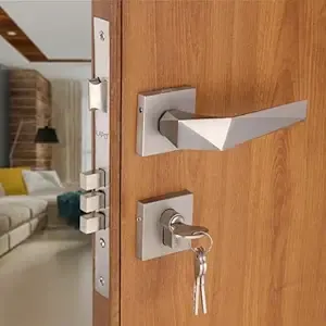 [Apply 3% Coupon] LAPO Mortise Door Lock for Home Main Door & Bedroom with Handle | Heavy-Duty 70mm Cylinder | Left-Right Fit 30-50mm Door Home Office Hotel | 3 Brass Keys | 50x85mm Body | Matt Finish | Ro-126