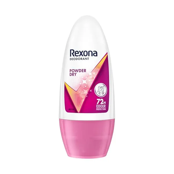 (Min Buy 2) Rexona Powder Dry Underarm Roll On Deodorant For Women, Antiperspirant, Removes Odour, Keeps Skin Fresh & Clean, Alcohol Free, Skin Friendly, 50 ml