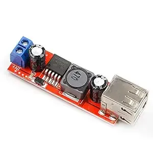 XCLUMA DC 6V-40V to 5V 3A Double USB Charge DC-DC Step-Down Converter Module for Vehicle Charger LM2596 Dual USB Rs.168 @ Amazon
