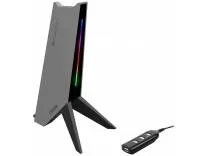 ZEBRONICS Zeb-Demon Tabletop Over Ear Gaming Wired Headphone Stand with RGB Led, Dual USB Ports, 3.5