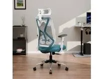 [Coupon + Apay ICICI CC ] Green Soul Zodiac Lite | Office Chair | Flybird Ergonomic Design |Adjustable Armrests | Synchro Tilt Mechanism | Adjustable Lumbar Support|Mesh Fabric| No Seat Slider | White & Blue