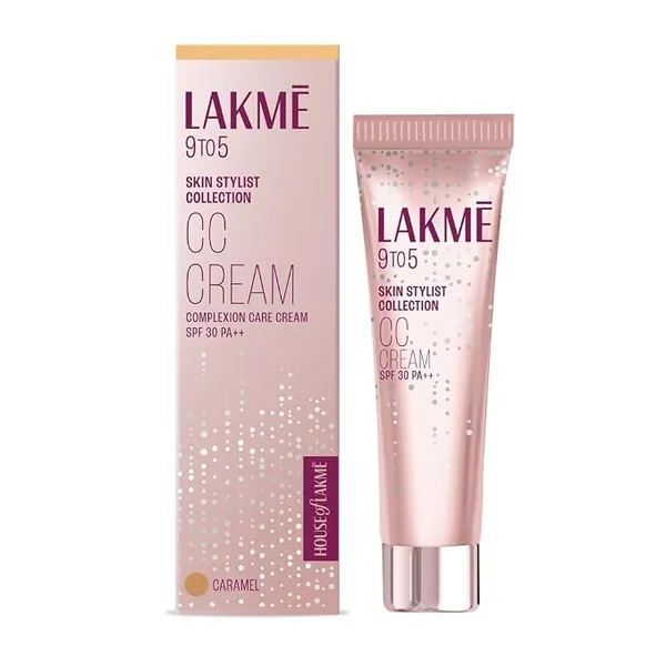Lakme 9 to 5 CC Cream Caramel with 3% Niacinamide Complex SPF30 PA++ | 90% Lightweight Moisturizing Cream for Care & 10% Foundation |Conceals Dark Spots| Brightens Skin |30 g
