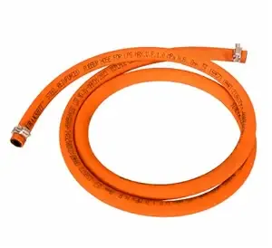 ClimbHigh ISI Certified LPG Rubber Hose Pipe with Reinforced Steel Wire Flame Resistant With Clamp for Indane/Bharatgas HP Gas Recommended uncut Customized Length (1.5 Meter)