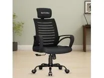 beAAtho® Verona Mesh High Back Ergonomic Office Chair with 3 Years Limited Warranty - Adjustable Height, Strong Metal Base, Revolving Study & Computer Chair for Work from Home (Black)