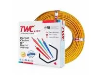 TWC Lite Yellow 1 SQMM 180 METER | Copper Wire | HRFR (Heat Resistant Flame Retardant) Lead-Free Cable | Low Smoke Halogen-Free Wire for Home & Industrial Electrical Wiring