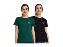 Amazon Brand - Symbol Women Cotton Stretch Regular Fit Round Neck Half Sleeve T-Shirt (Available in Plus Sizes)
