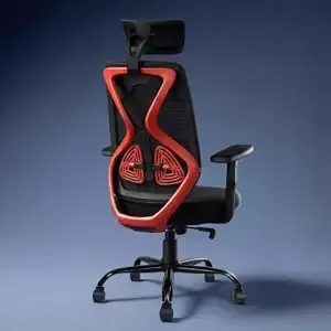 [HDFC CC OFFER] CELLBELL C190 Berlin Office Chair, High Back Mesh Ergonomic Home Office Desk Chair (Red - Black)