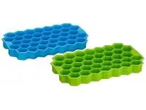Clazkit Flexible Silicone Honeycomb 37 Cavity Ice Cube Tray for Freezer Moulds Small Cubes Whiskey Fridge Bar Soft Ice Cube Tray -Color May Vary-Pack of 2 Rs.119 @ Amazon