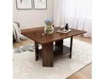 Home Centre | Helios Kohi Coffee Table | Center Table for Living Room | Engineered Wood | Brown | 1 Year Warranty