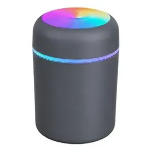 SELLER ZONE Humidifier With Colorful Light For Room, Bedroom, Office, Car (Grey), 300 ML