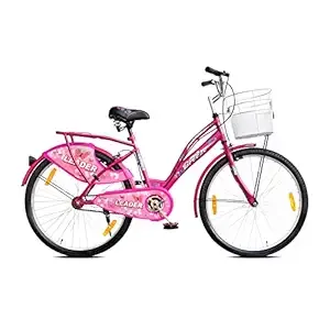 Leader Lady Star Breeze 26T Bicycle for Girls/Women with Front Basket and Integrated Carrier | Ideal for 12 + Years (Frame: 18 Inches) (26, Pink) Rs.4680 @ Amazon