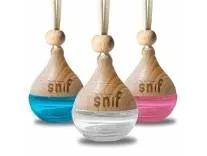 [Apply 2% Coupon] The Old Natural Car Perfume With Essential Oils | Car Perfume Diffuser With Wooden Lid | Car Fresheners Long Lasting | (White Oudh + Plum Rose + Blue Water) (Pack of 3 + Free 3 Refill Pack)