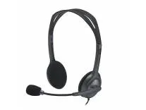 Logitech H111 Wired On Ear Headphones With Mic Black