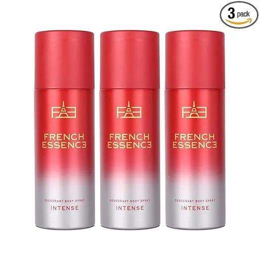 French Essence Intense | Deodorant for Men and Women | Body Spray | Long Lasting Deos 150ml Each - Pack of 3 Rs.249 @ Amazon