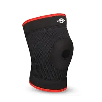 Nivia Knee Support with Patella Hole for Men & Women, Slip-In Design, Knee Sleeve for men, Comfortable Compression Sleeve, Ideal for Sports, Gym, Running & Joint Protection (Black/Red, S), Single Pc Rs.184 @ Amazon