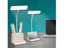 [Apply 3% Coupon] Gesto LED Study Lamp Rechargeable– Touch Control Table Lamp for Students with Flexible Neck| 3 Color Changing USB Desk Light for Study Table,Reading,Home,Office,Night Light with Mobile & Pen Holder