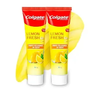 Colgate Lemon Fresh Gel Toothpaste | Tooth Paste Fights Yellowness of Teeth | Colgate Paste Toothpaste with New Fresh Flavor (240gm)