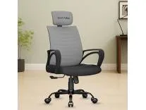 [HDFC CC] beAAtho® Verona Mesh High Back Ergonomic Office Chair with 3 Years Limited Warranty - Adjustable Height, Strong Metal Base, Revolving Study & Computer Chair for Work from Home (Grey)