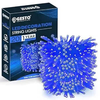 Gesto 20 Meter Led Serial String Lights – AC Plug Waterproof Copper Wire Blue Fairy Light for Home Decoration,Christmas,Garden,Patio, Deepawali & Diwali Decoration Lights for Balcony Outdoor- Blue Rs.199 @ Amazon