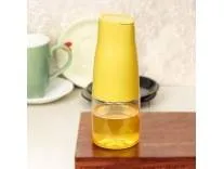 The Earth Store 500 ML Yellow Plastic Oil Dispenser Transparent Cooking Oil Pourer for Kitchen Leakproof Sauce Vinegar Liquid Dispenser Oil Bottle & Oil Pourer for Kitchen