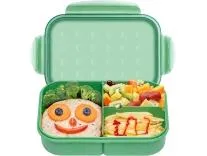 Claiez Tiffin Box Lunch Box for Kids - Lunch Boxes for Office Men Leak Proof 3 Compartment Lunch Box Reusable Freezer Safe Food Containers with Spoon for Adults and Kids