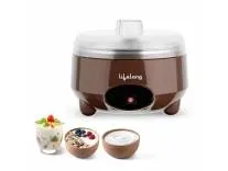Lifelong Automatic Yogurt & Curd Maker Machine for Home | Auto Temperature Regulation | Electric Probiotic Yogurt Maker for Kitchen (1 L) | Thick Creamy Probiotic Curd |304 Stainless Steel Container