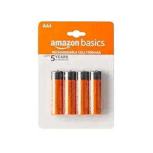 Amazon Basics AA Rechargeable Batteries | 1300 mAh with 1.2 V Power| Ni-MH Batteries (Pack of 4) Rs.382 @ Amazon