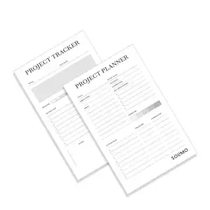 Amazon Brand - Solimo Desk Notepad, To Do List Planner, 50 Tear Off Sheets for Grocery, Shopping, Reminder, Checklist Set of 2