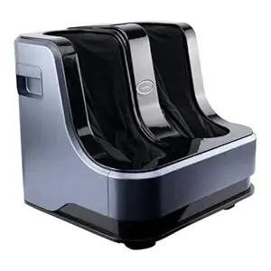 [HDFC CC] Lifelong Calf, Foot and Leg Massager Machine for Home - Pain Relief Massage for Legs - Heat + 4 Vibration Motors - Rolling, Kneading, and Shiatsu - Improve Blood Circulation, 80W (Blue,LLM945)