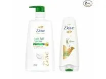 Dove Hair Fall Rescue Shampoo 650ml & Dove Hair Fall Rescue Conditioner 175ml, Combo | For Thicker Hair | Enriched with Nutrilock Actives