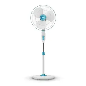 [Apply ₹490 Coupon] Havells Gatik Pro 400mm Pedestal Fan| 120 Ribs Guard for Safety| Smooth Oscillation| Heavy Base| ISI Marked | 2 Year Warranty | Blue