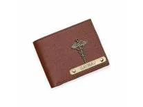 The Unique Gift Studio Leather Wallet for Men and Boys Customized Wallet Customise Gifts for Men | Personalized Wallet with Name & Charm Purse - Tan Rs.259 @ Amazon