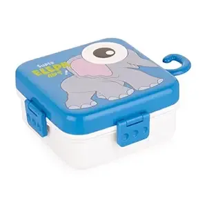 ATTRO Festive Super Elephant Lunch Box 2 Layer Plastic Lunch Box Comes with 1 Detachable Tray, 1 Small Container & 1 Spoon Ideal for Kids BPA Free 1590ml+70ml- Blue Rs.131 @ Amazon