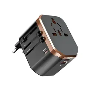 Lifelong Electronics Universal Travel Adapter All in One | 2000W Heavy Duty with 20W Type C & 2 USB A | 180+ Countries - Europe/US/Asia etc. | International Socket Accessories