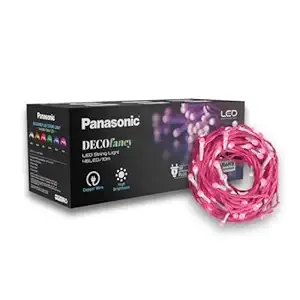 Panasonic Deco Fancy 10 Mtr LED String Light for Diwali, Decorative LED String Light for Ganesh Chaturthi, Christmas Decoration Light (Pink)