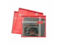 PrettyKrafts Flower Design Top Transparent Single Saree Cover/Bag for Wardrobe/Organizers for Clothes/Storage Bag With Zip/Pouches for Packing New Sadi/Size(15 × 15 Inches), Set of 3 (Red) Rs.80 @ Amazon