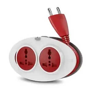 GM 3206 G-On Extension Board with 2 International Sockets | 2.5M Extension Cord | Dual-Tone Design | Child Safety Shutters | Compact & Travel-Friendly | 240V Power for Laptops, Phones & More