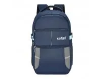 Safari Omega Spacious/Large 5 Compartment Laptop Backpack With Raincover, College Bag, Travel Bag For Unisex, Navy Blue, 30 Litre