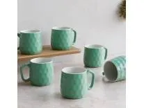 The Earth Store Frill Cream Ovule Tea Cups Set of 6, 150ML Each Microwave and Dishwasher Safe Coffee Cup Ideal for Daily Use & Gifting Rs.349 @ Amazon