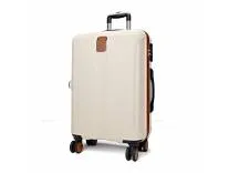Safari Thorium Royale 8 Wheels 77cm Large Size Trolley Bag Hard Case Checkin Polycarbonate Luggage, TSA Lock, Wet Pouch Organized Interior, Suitcase for Travel, Trolley Bags for Travel, Vanilla Tan