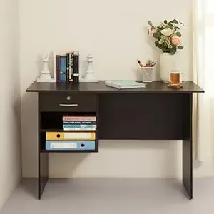 Green Soul Rhine Office Table for Home & Office, 4ft Study Table with Lockable Drawer & 2 Shelves, Sturdy Build, Computer/Writing Desk for Home, Adults & Students, Wenge, 3 Year Warranty Rs.3890 @ Amazon