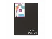 Eduway® Black Canvas Board for Painting- 8x10 Pof 4 | Premium Quality 7Oz Pre-Primed Cotton Black Canvas Board for Artists | Ideal for Acrylic, Oil, Gouache, Pastels Colors (Pof 4) (20x25 cms) Rs.234 @ Amazon